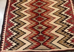 Handmade Antique Native American Navajo Rug 3.10' x 5.8' 1880s - 2B44