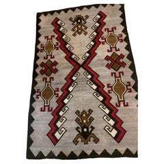 Handmade Antique Native American Navajo Rug 4.3' x 6.3', 1910s - 2B65