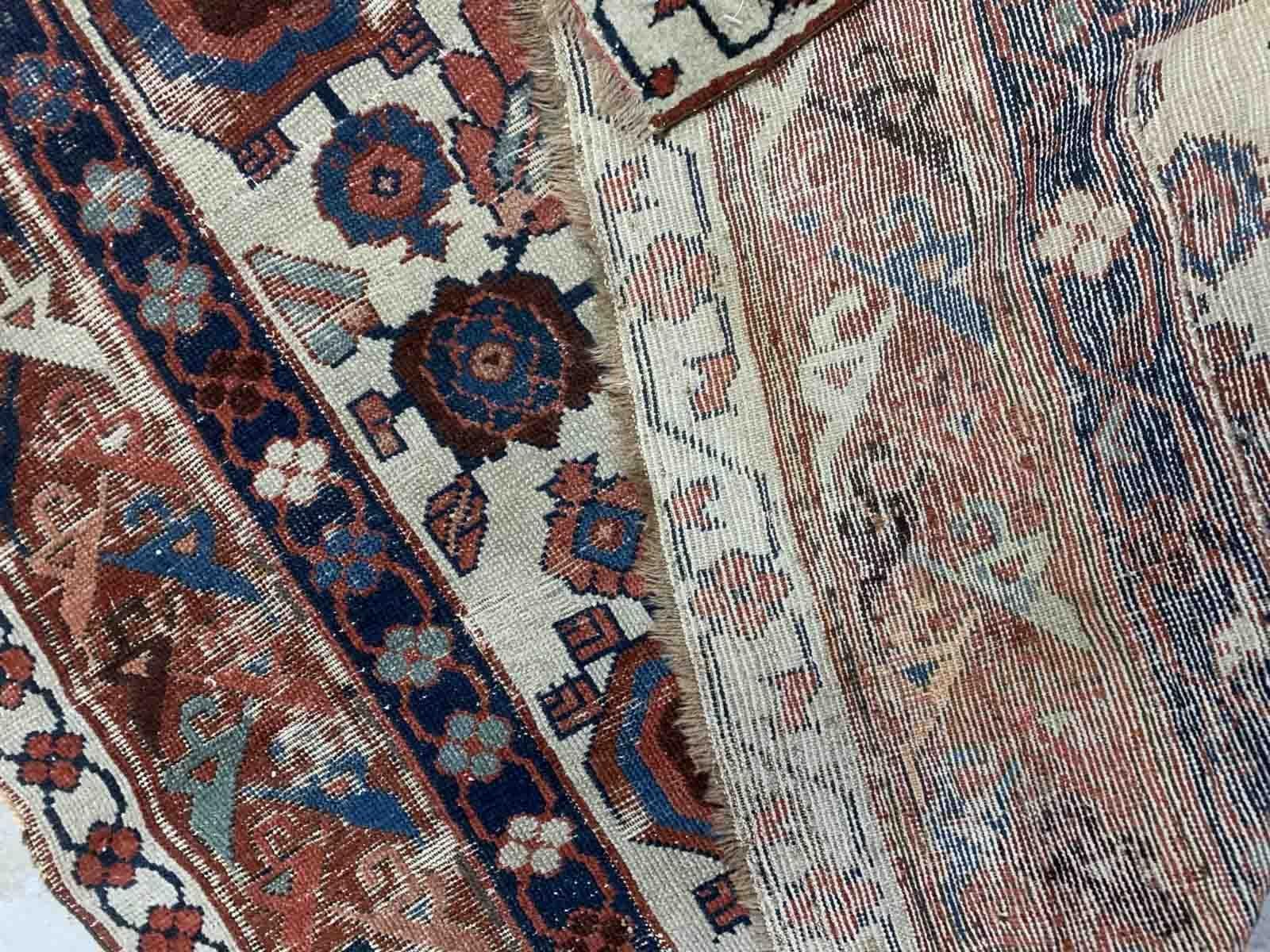 Handgefertigter antiker Teppich im North-West-Stil, 1820er Jahre, 1B952 (Indisch) im Angebot