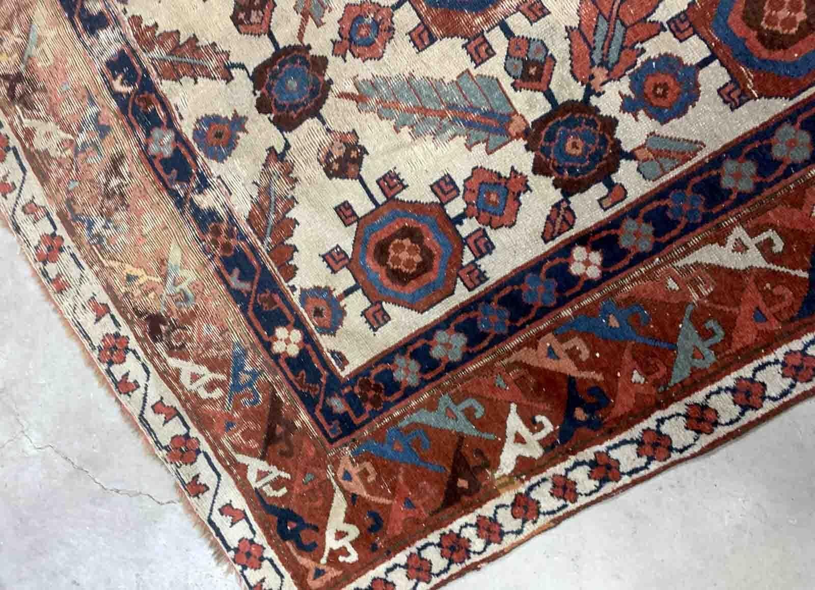 Handgefertigter antiker Teppich im North-West-Stil, 1820er Jahre, 1B952 (Frühes 19. Jahrhundert) im Angebot