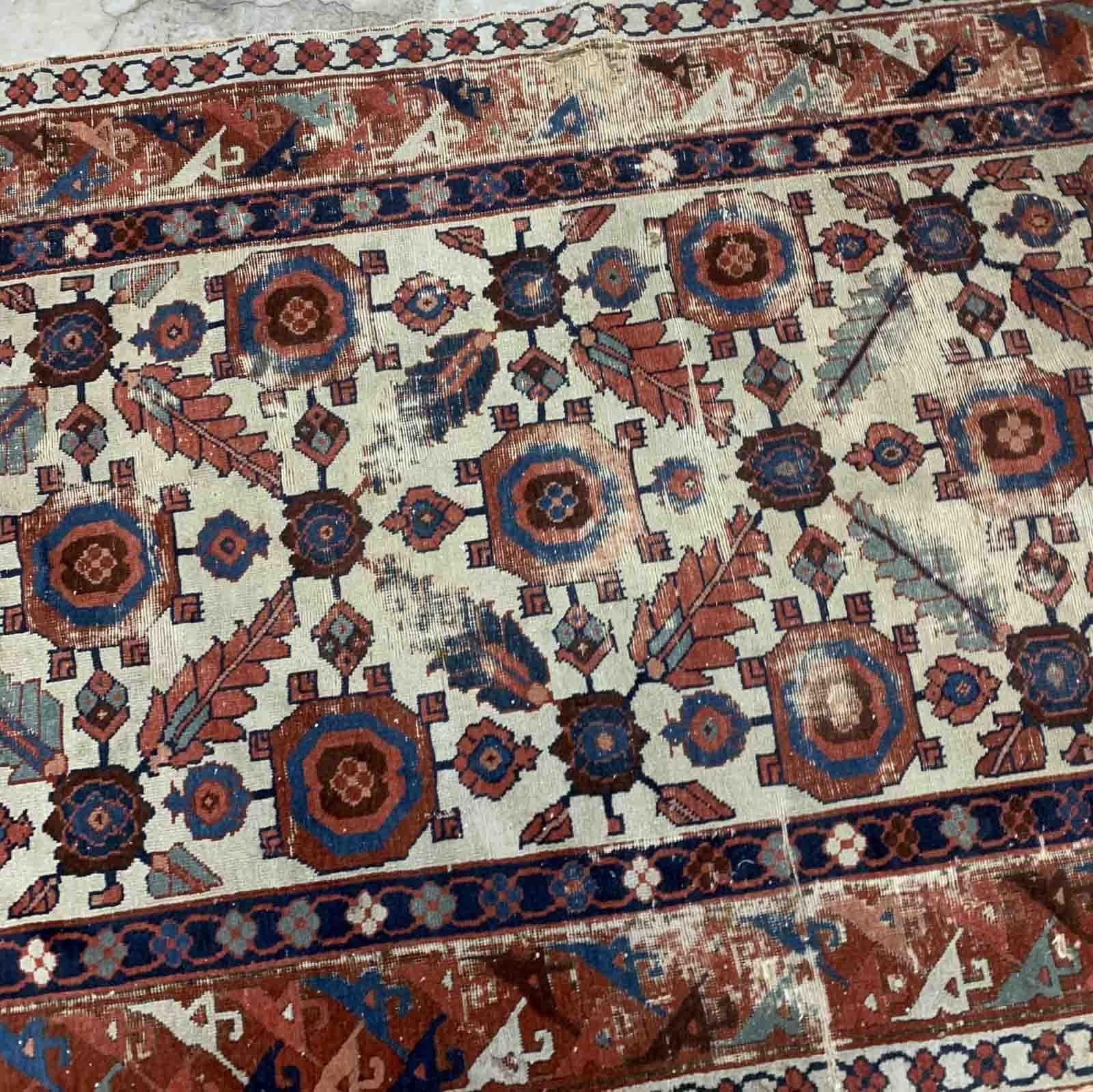 Handgefertigter antiker Teppich im North-West-Stil, 1820er Jahre, 1B952 (Wolle) im Angebot