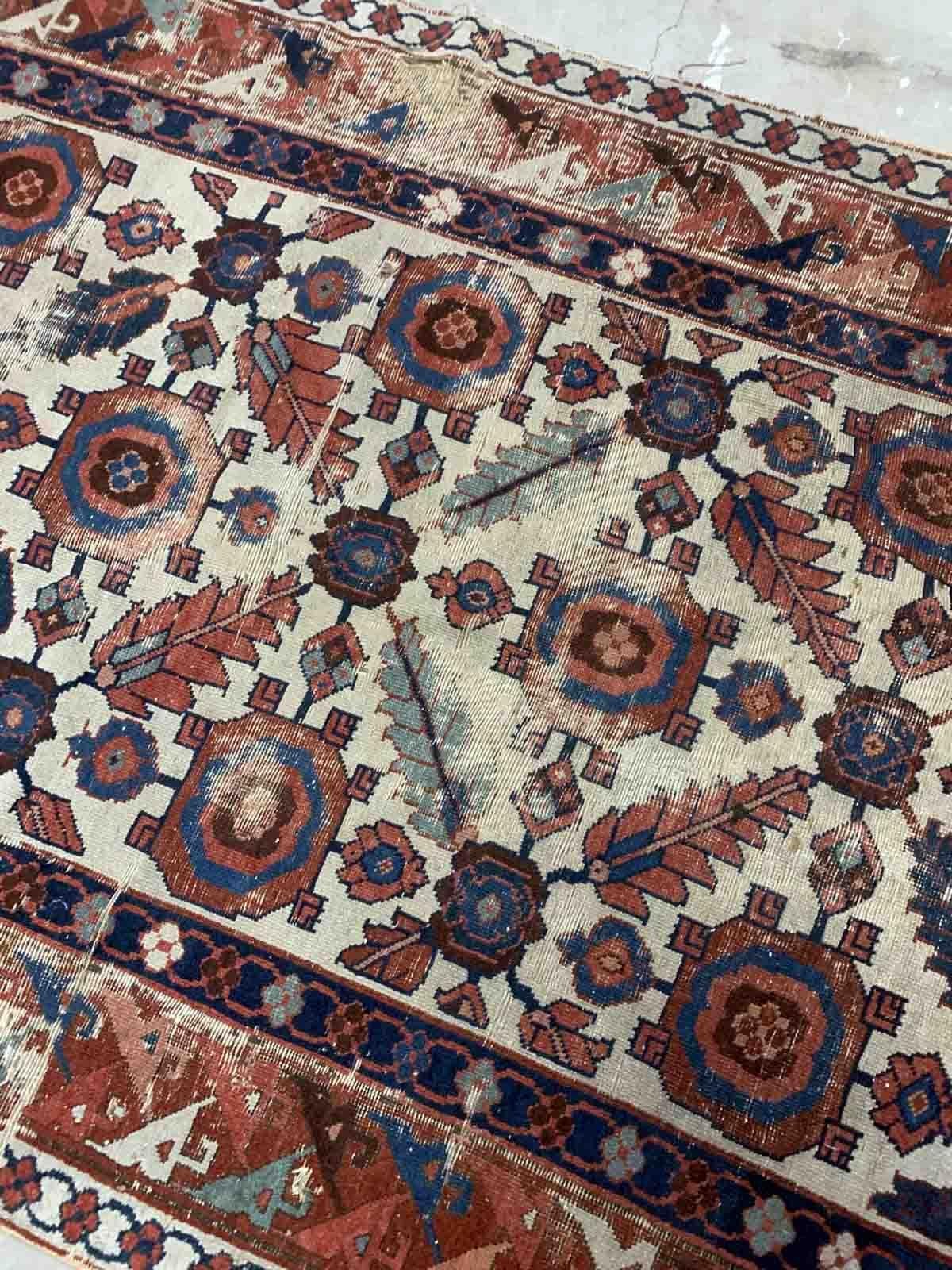 Handgefertigter antiker Teppich im North-West-Stil, 1820er Jahre, 1B952 im Angebot 2