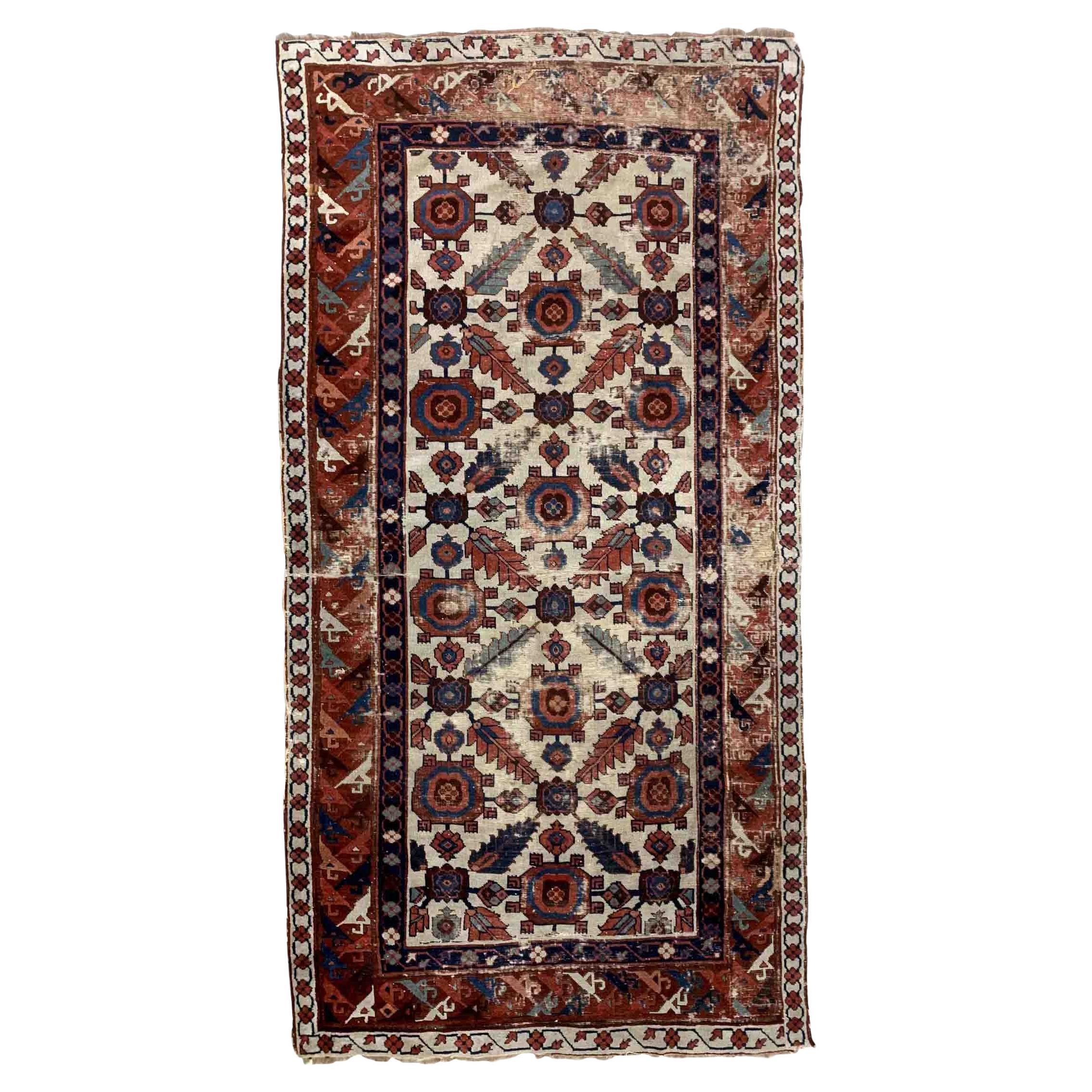 Handmade Antique North-West Style Rug, 1820s, 1B952 For Sale