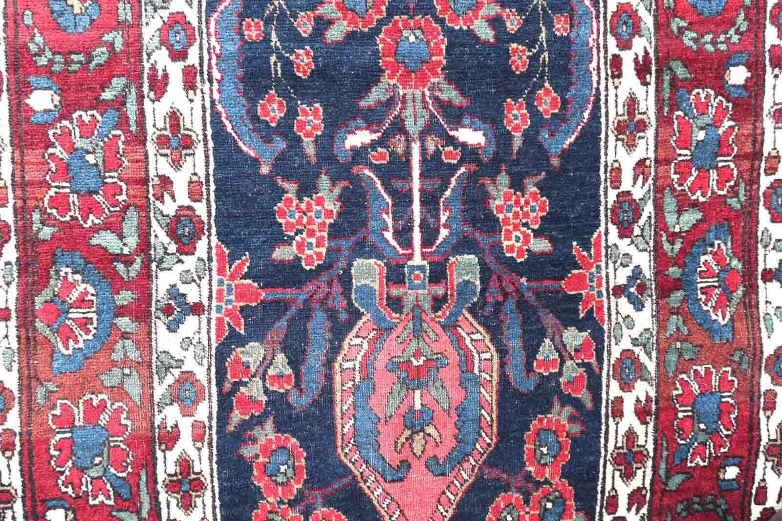 Indian Handmade Antique North-West Style Runner, 1900s, 1P127 For Sale
