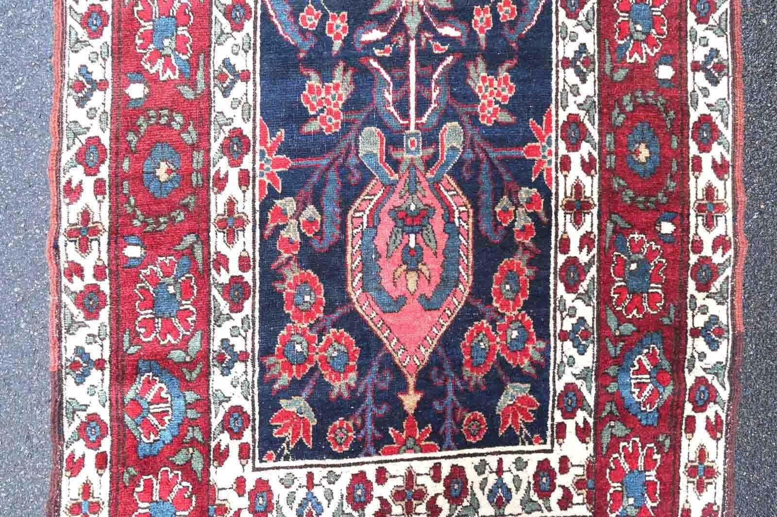 Handmade Antique North-West Style Runner, 1900s, 1P127 In Good Condition For Sale In Bordeaux, FR