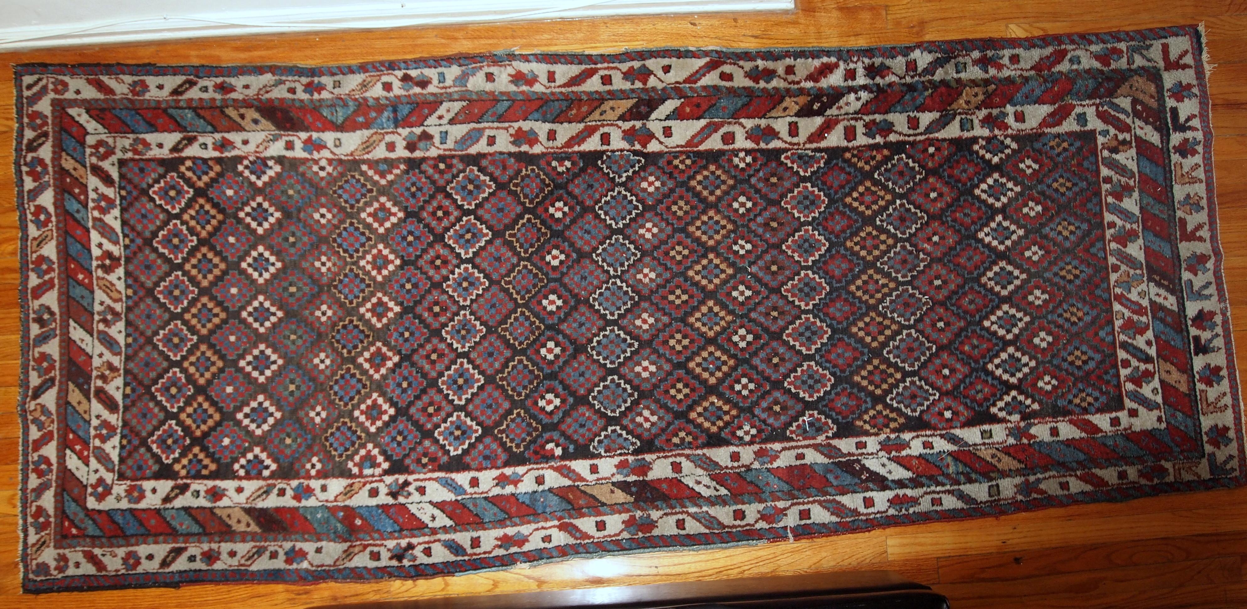 Handmade Antique Nothwest Style Rug, 1880s, 1B659 For Sale 1