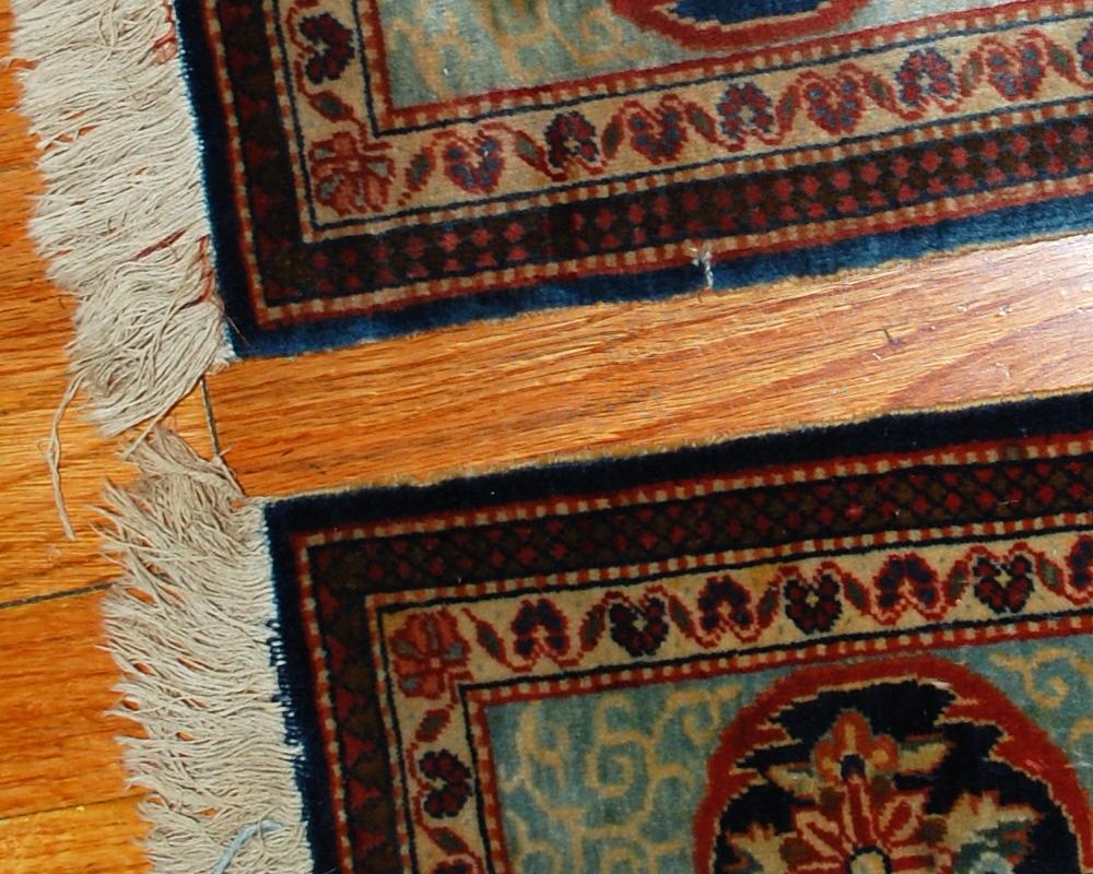 Handmade Antique Pair of Dabir Kashan Style Rugs, 1B488 3