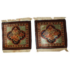 Handmade Antique Pair of Dabir Kashan Style Rugs, 1B488