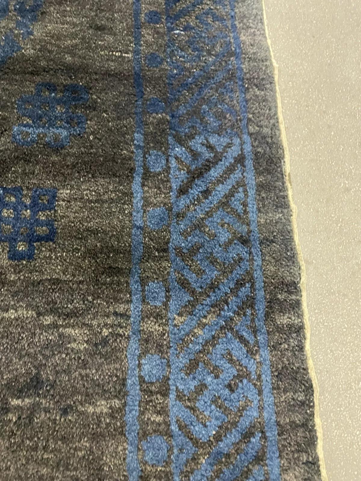 Tapis chinois pékinois ancien fait à la main 2' x 4,1', années 1900 - 1N72 en vente 5