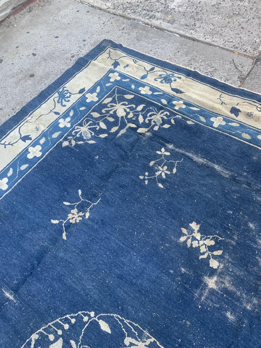Tapis chinois ancien de Pékin fait main 9.2' x 12.4' 1900s - 2B46 en vente 1