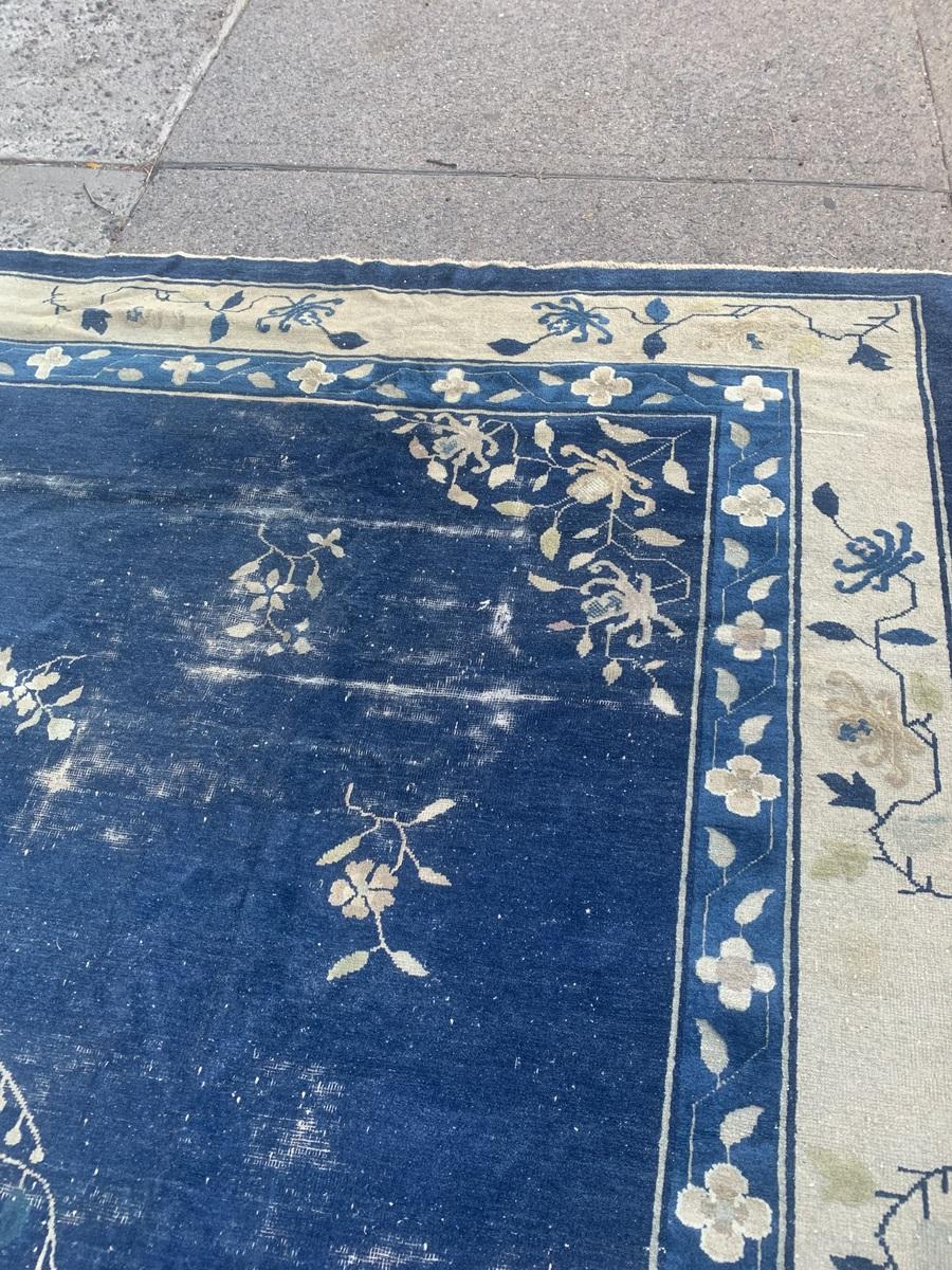 Tapis chinois ancien de Pékin fait main 9.2' x 12.4' 1900s - 2B46 en vente 2