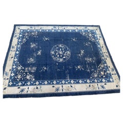 Tappeto antico cinese di Pechino fatto a mano 9,2' x 12,4' del 1900 - 2B46