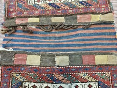 Handmade Antique Persian Afshar Collectible Saddle Bag 1.7' x 4.5' 1900s - 1D148