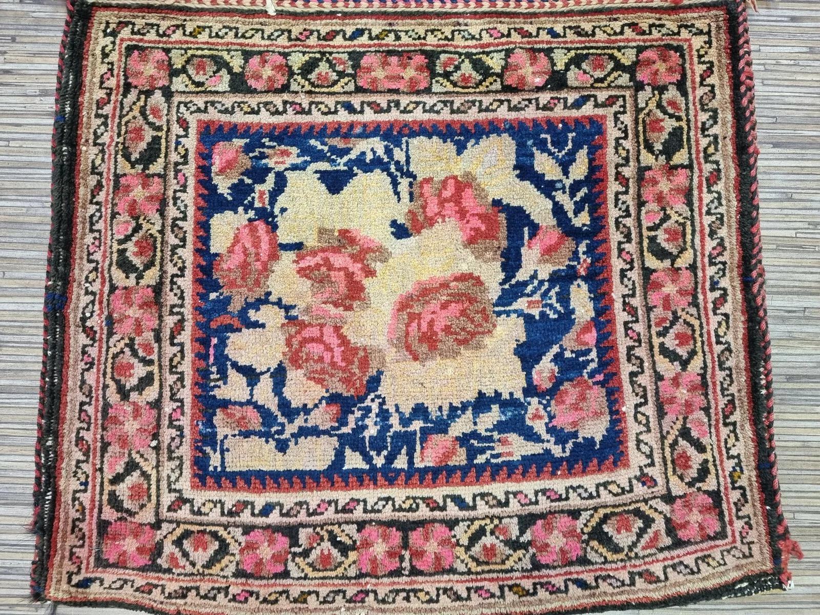 Début du 20ème siècle Sac de collection persan antique Afshar fait à la main 2,2' x 4,5' 1900s - 1D147 en vente