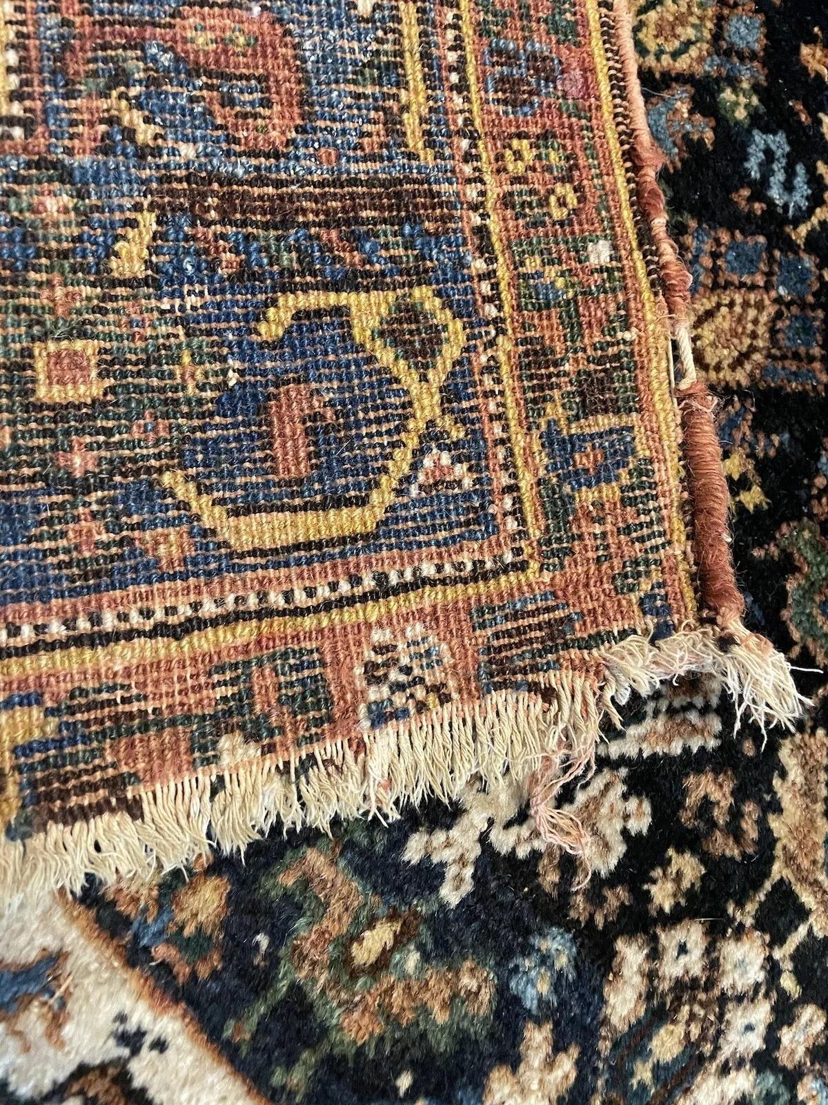 Tapis persan ancien Afshar fait à la main 4,9' x 6', 1900s - 1N42 en vente 4