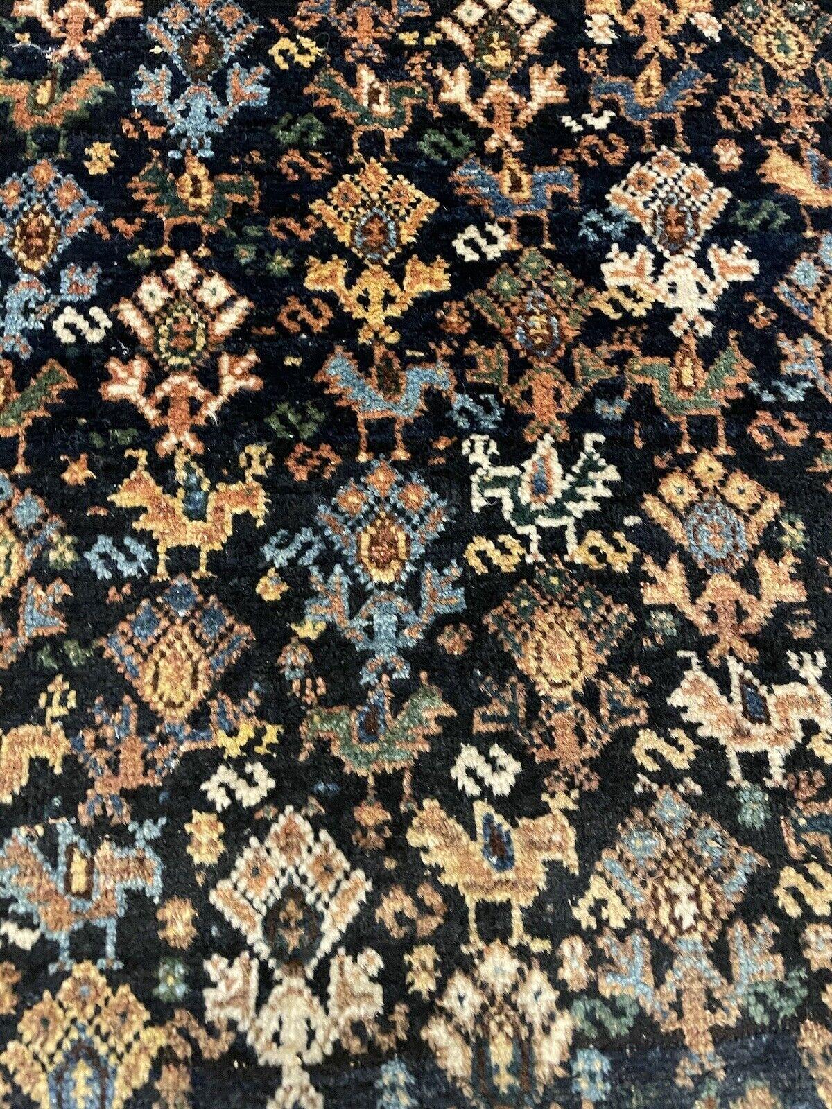 Tapis persan ancien Afshar fait à la main 4,9' x 6', 1900s - 1N42 en vente 6