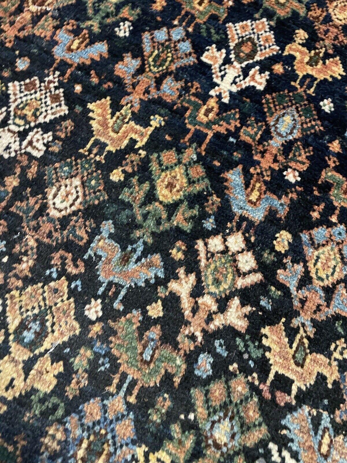 Tapis persan ancien Afshar fait à la main 4,9' x 6', 1900s - 1N42 Bon état - En vente à Bordeaux, FR