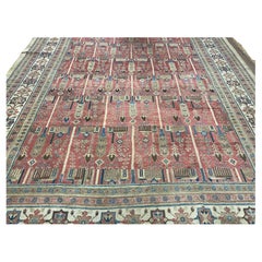 Handmade Antique Persian Bakhshaish Rug 12.2' x 15.8', 1880s - 1B21