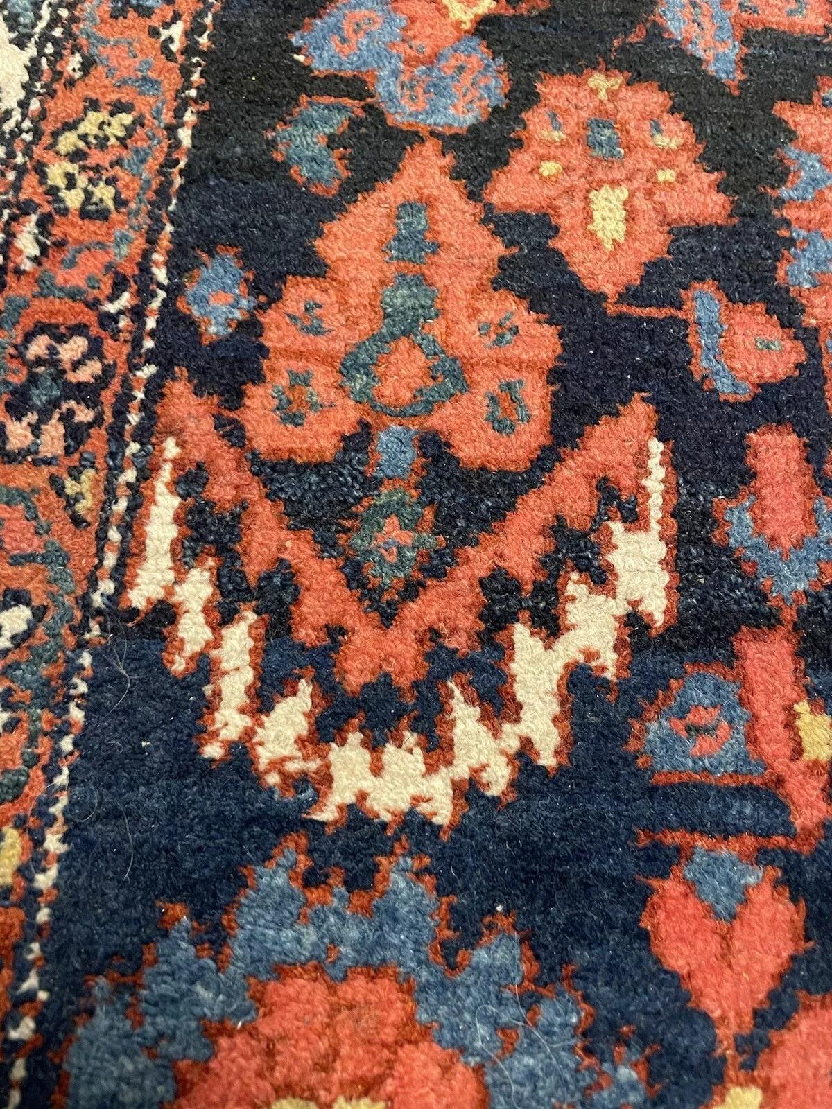 Tapis persan Bakhtiari ancien fait à la main 4,4' x 6,4, années 1920 - 1N38 en vente 4