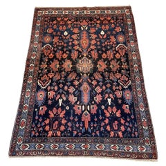 Handgefertigter antiker persischer Bakhtiari-Teppich 4.4' x 6,4, 1920er Jahre - 1N38