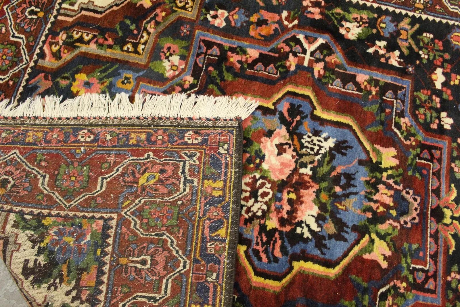 Tapis ancien persan Bakhtiari fait main 5.9' x 15.7', 1920 - 1K10 Bon état - En vente à Bordeaux, FR