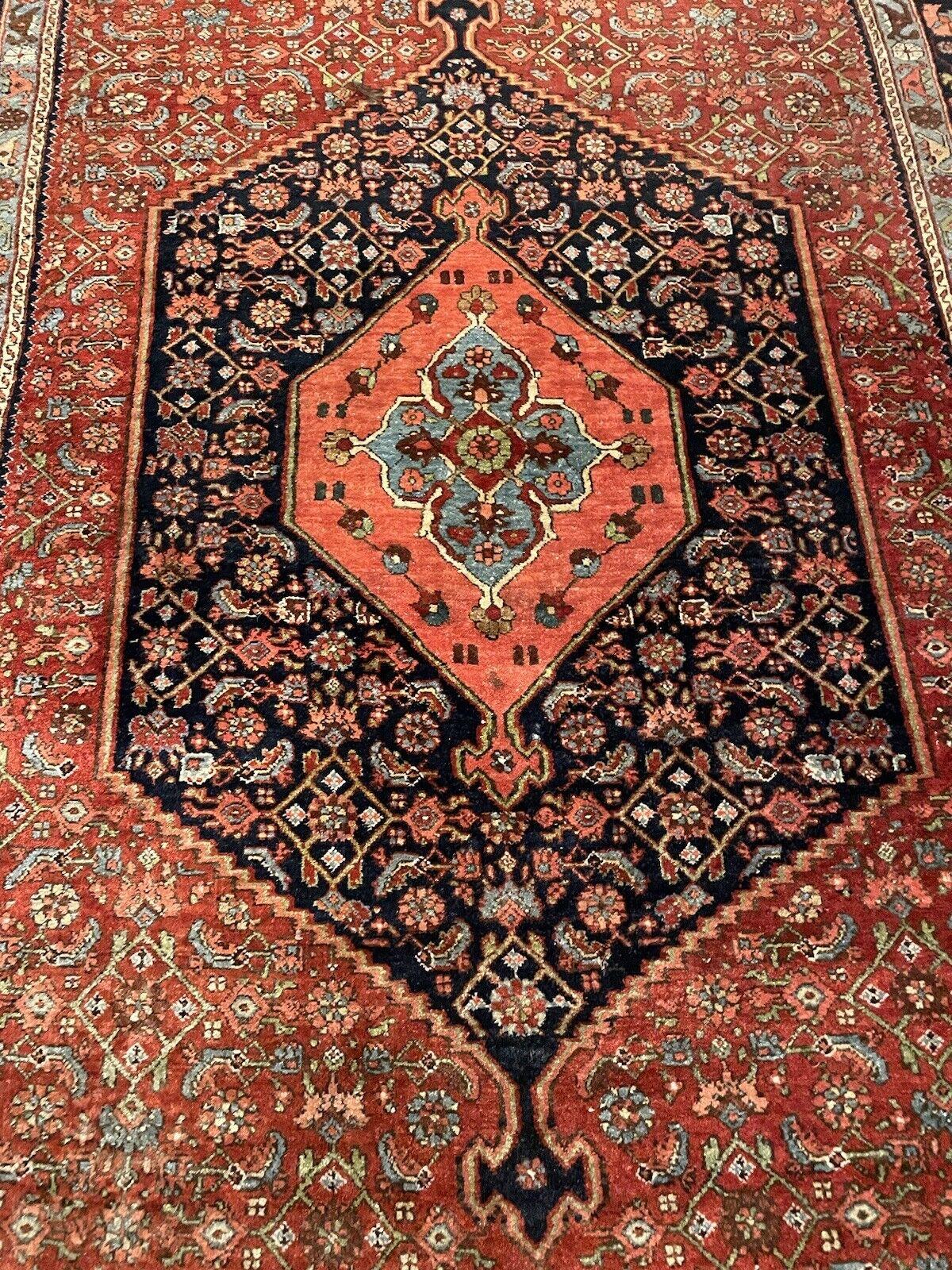 Tissé à la main Bidjar persan ancien fait main 3.6' x 5,4, 1910s - 1N36 en vente