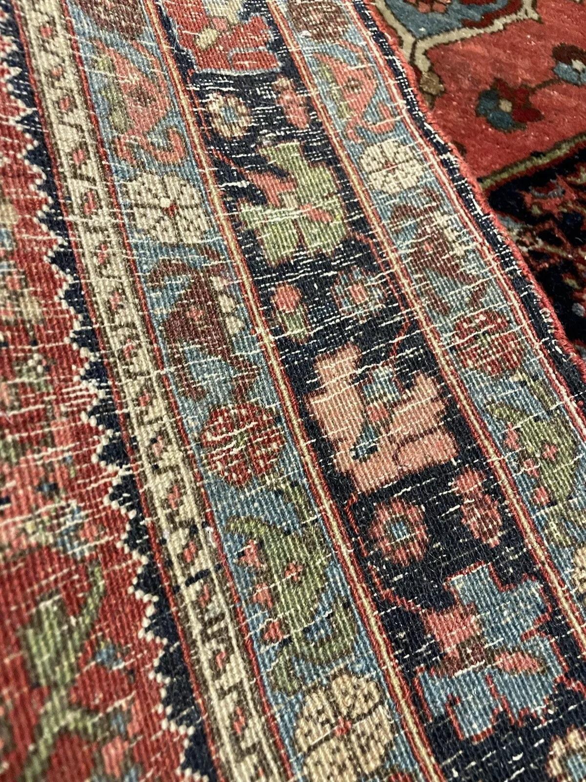 Bidjar persan ancien fait main 3.6' x 5,4, 1910s - 1N36 Bon état - En vente à Bordeaux, FR