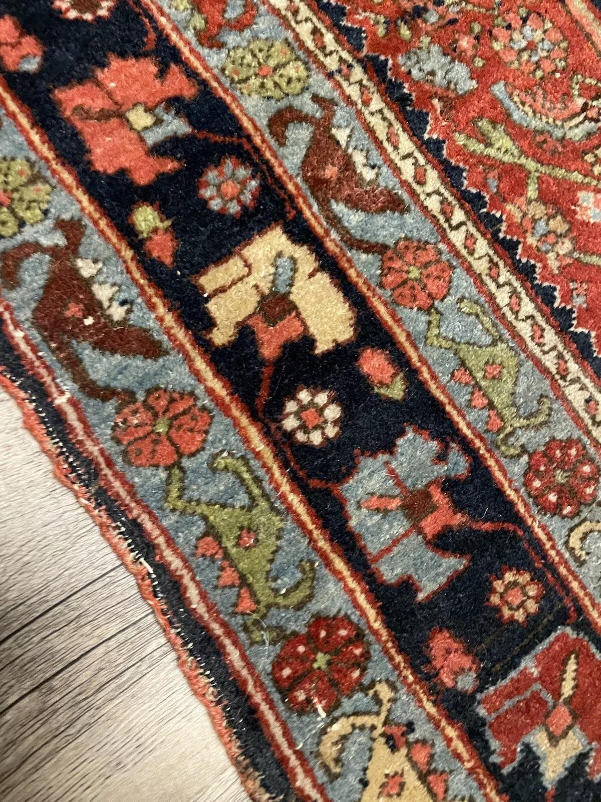 Bidjar persan ancien fait main 3.6' x 5,4, 1910s - 1N36 en vente 2