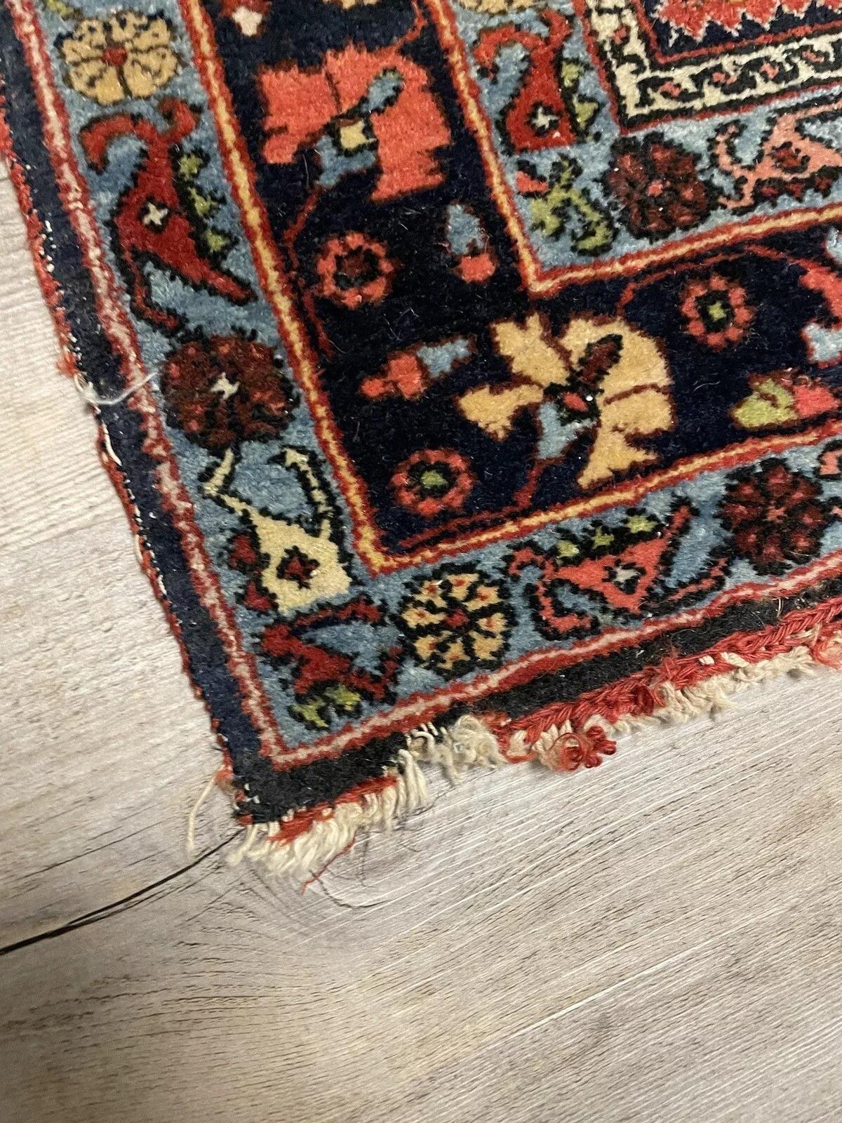 Bidjar persan ancien fait main 3.6' x 5,4, 1910s - 1N36 en vente 3