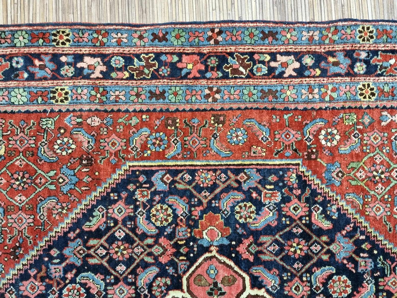 Handmade Antique Persian Bidjar Rug 3.5' x 5.2' 1910s - 1D178 For Sale 5