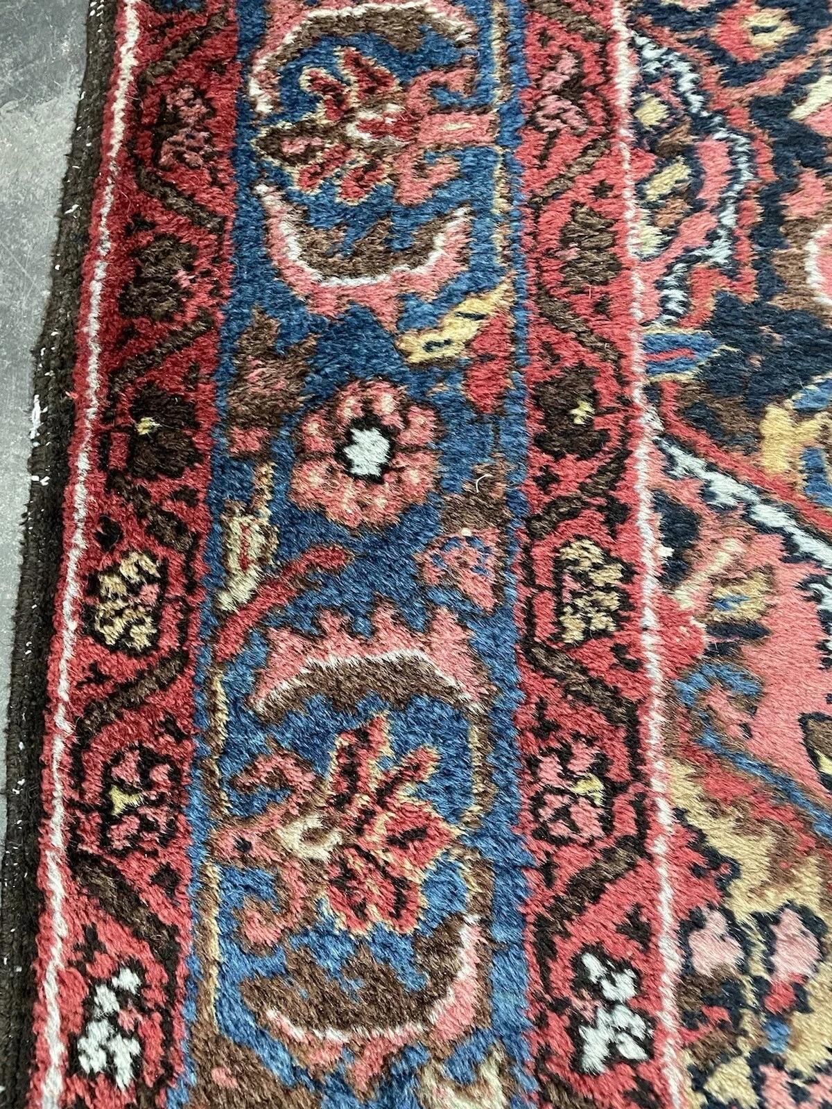 Tapis persan Bidjar ancien fait à la main 4.3' x 6,7', années 1920 - 1N55 en vente 2