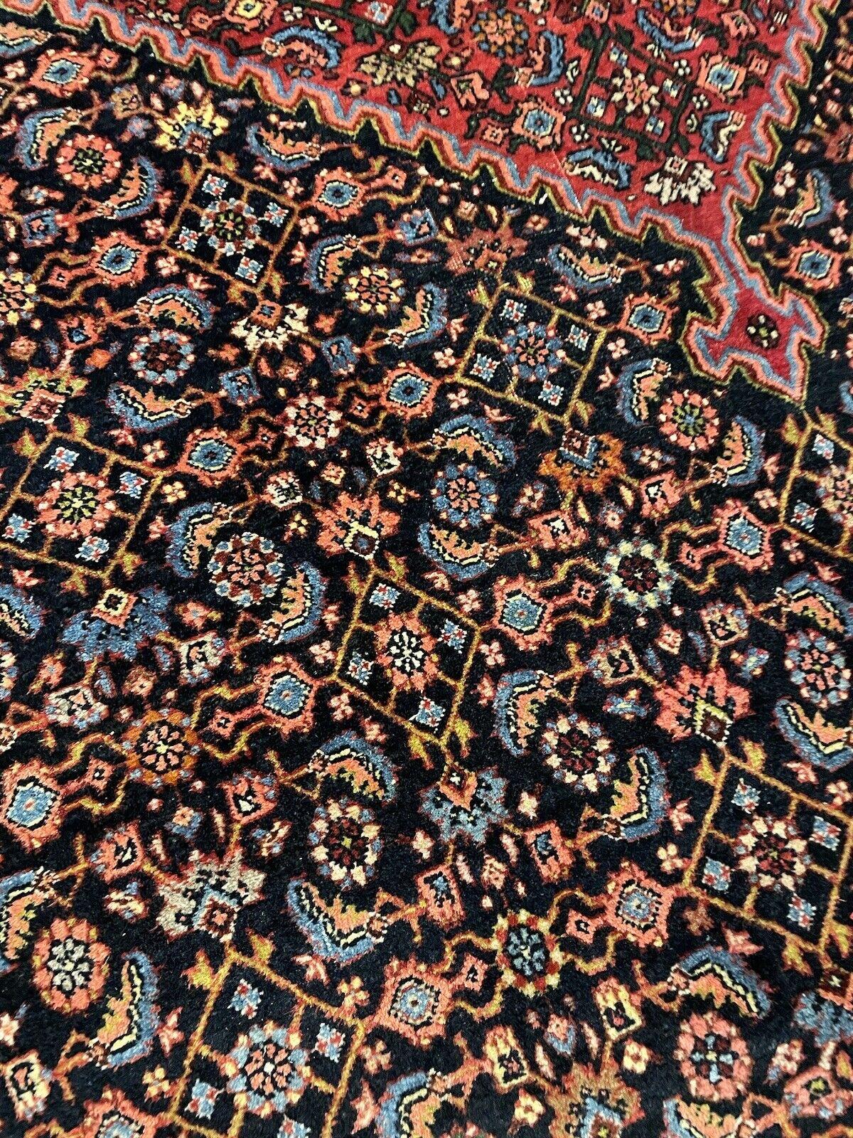 Début du 20ème siècle Tapis persan Bidjar ancien fait à la main 4,6' x 7,3, années 1920 - 1N39 en vente