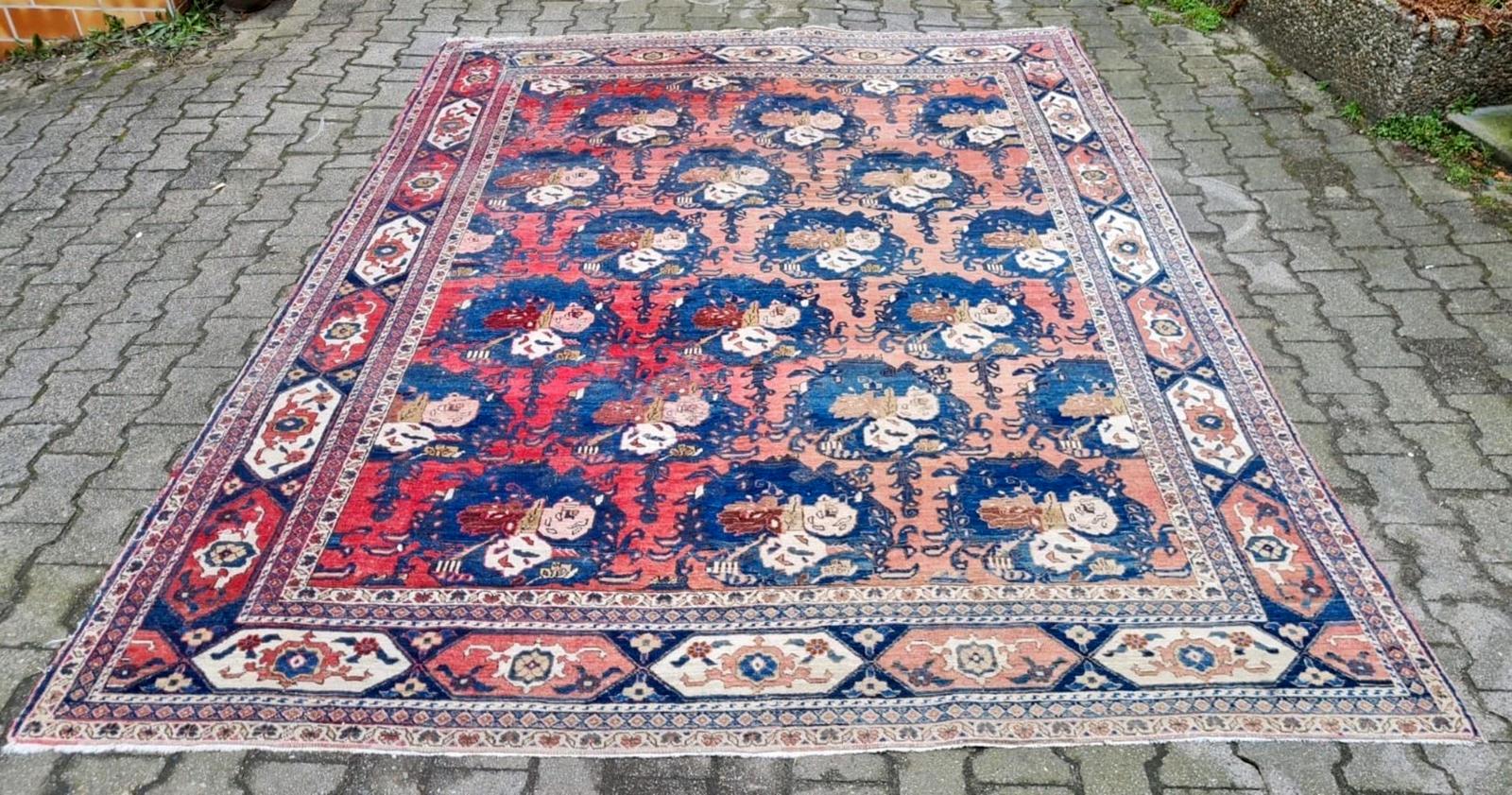 Handgefertigter antiker persischer Bidjar-Teppich 7,6' x 9,6' 1920er Jahre - 2K66 (Wolle) im Angebot