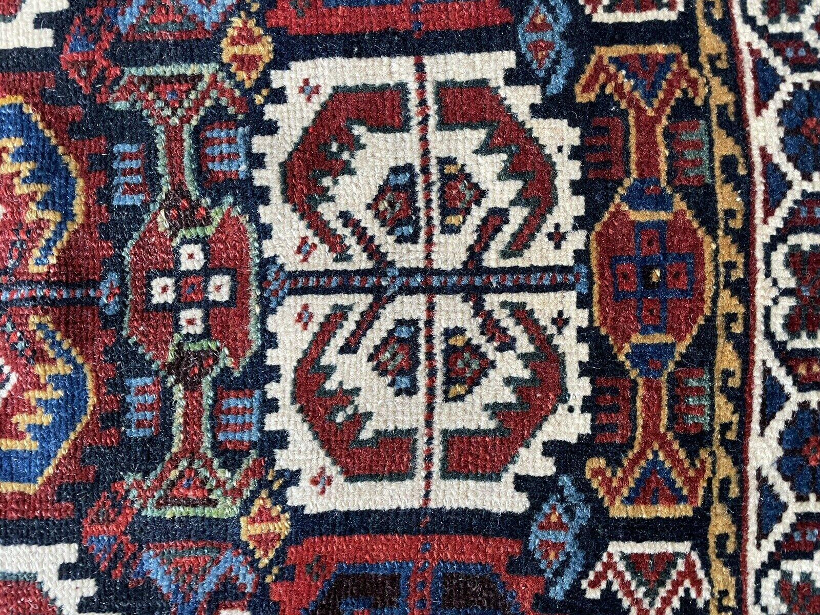 Wool Handmade Antique Persian Collectible Gashkai Bagface 2.2' x 2.7', 1880s - 1N22 For Sale