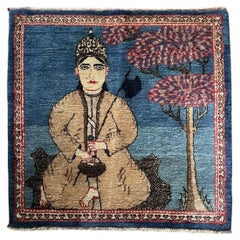 Handmade Antique Persian Collectible Kashan Rug 1.9
 x 2.2
, 1920s - 1N23