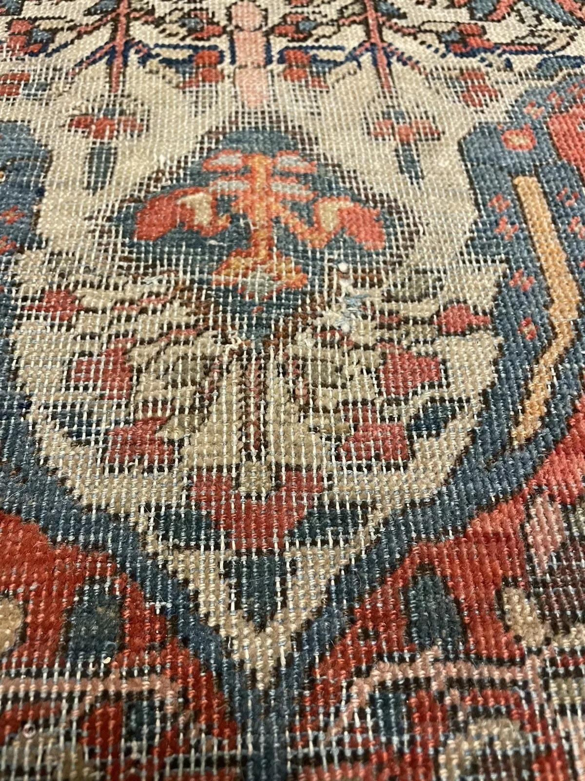 Tapis persan Farahan ancien fait à la main 4,1' x 6,7', 1870s - 1N47 en vente 6