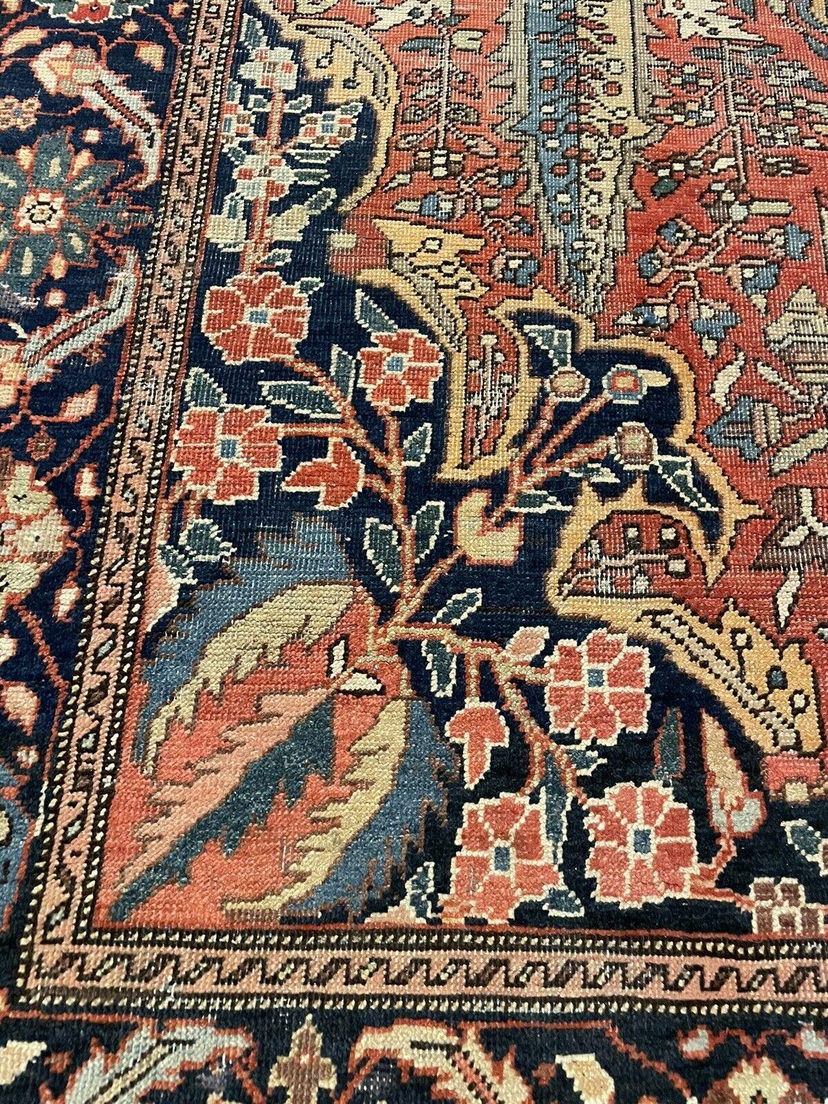 Tapis persan Farahan ancien fait à la main 4,1' x 6,7', 1870s - 1N47 en vente 1