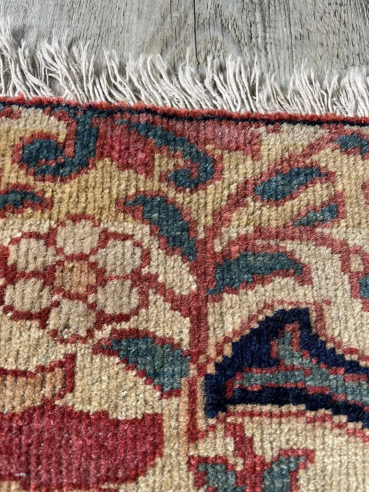 Tappeto antico persiano Farahan Vagireh fatto a mano 1,8' x 2,4', anni '80 del XIX secolo - 1N45 In condizioni buone in vendita a Bordeaux, FR