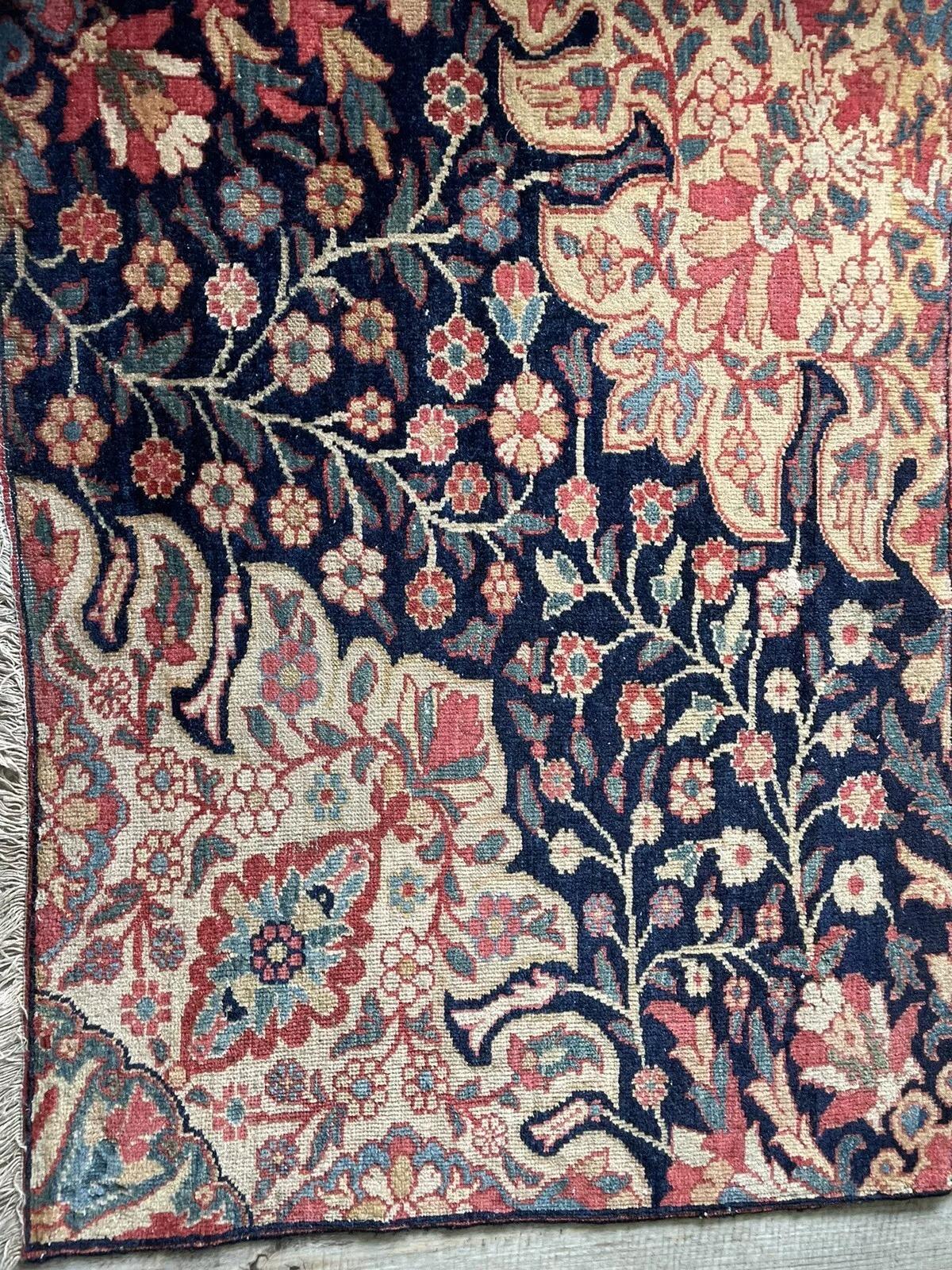 Tappeto antico persiano Farahan Vagireh fatto a mano 1,8' x 2,4', anni '80 del XIX secolo - 1N45 in vendita 3