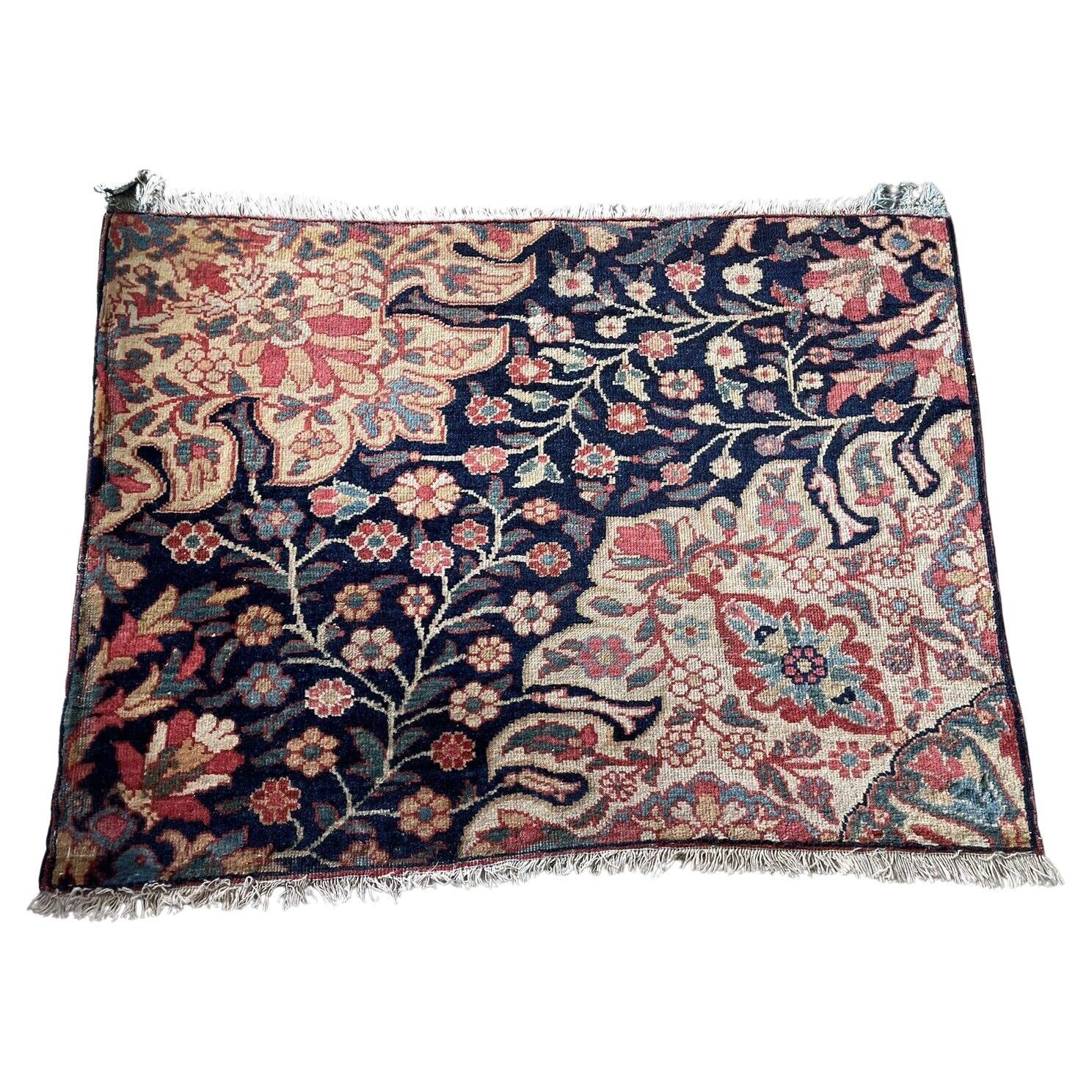 Tapis persan ancien Farahan Vagireh fait à la main 1,8' x 2,4', 1880s - 1N45