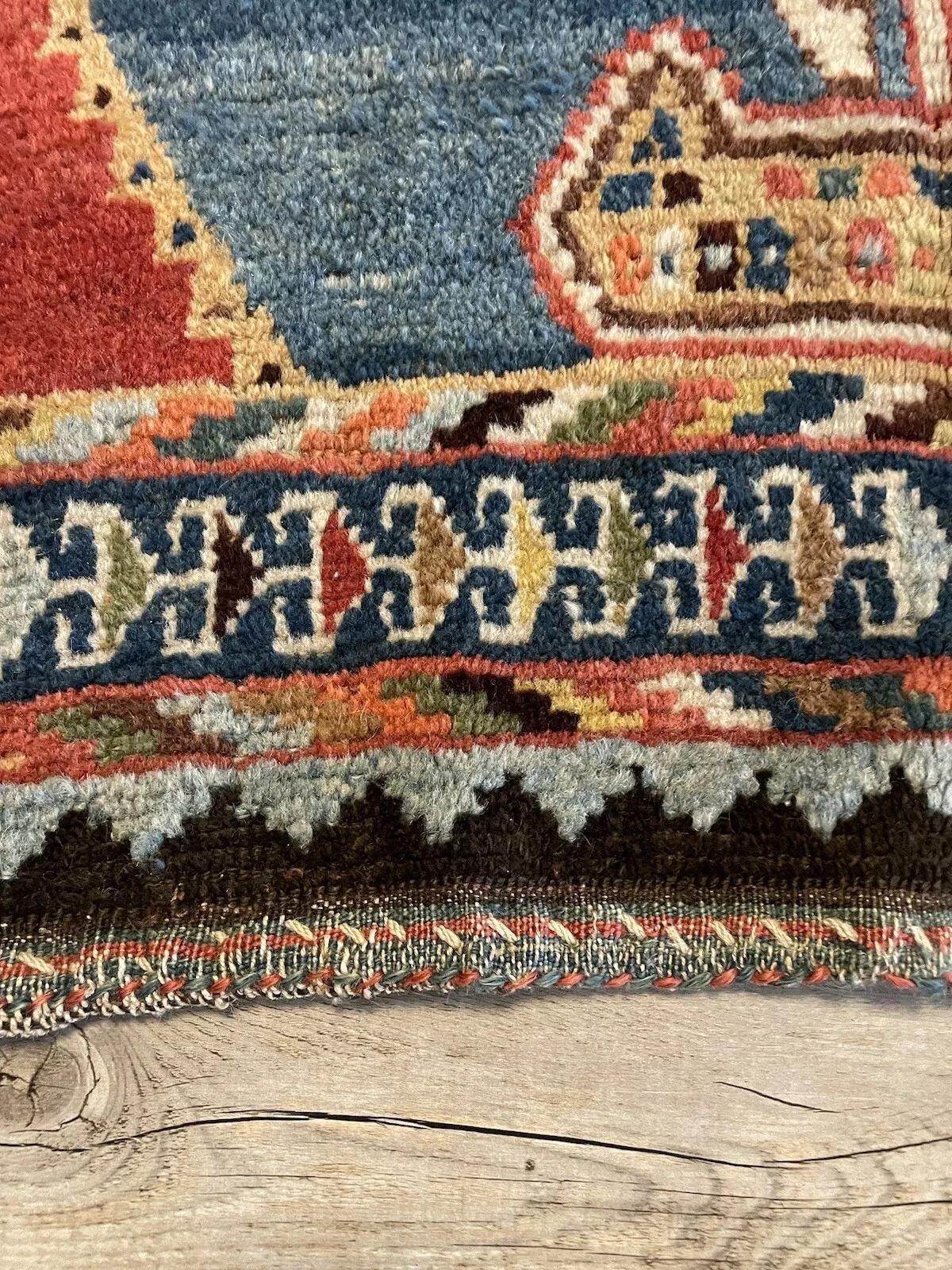 Tapis persan Gabbeh ancien fait à la main 4,9' x 7,2', 1910s - 1N41 en vente 4