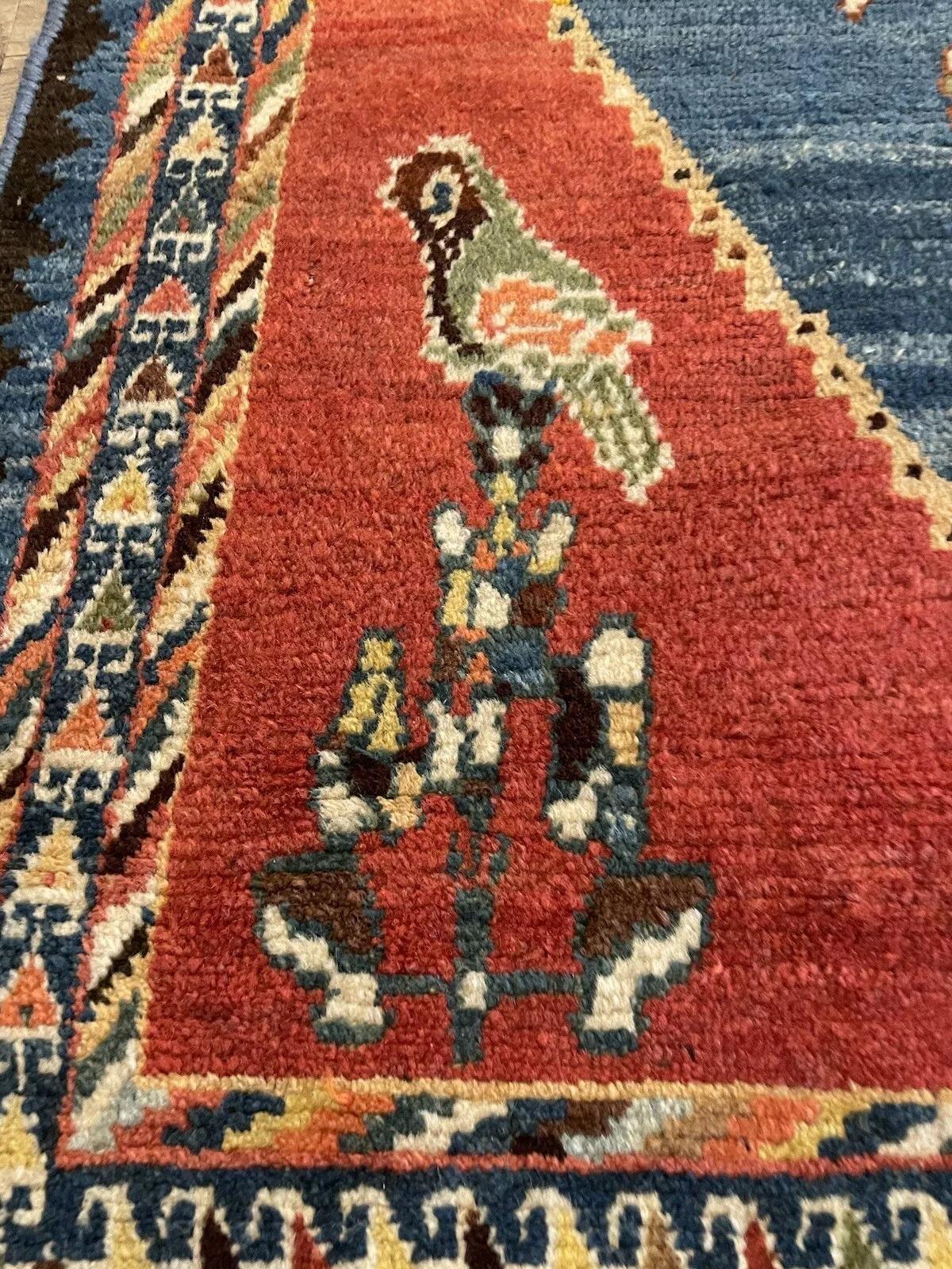 Tapis persan Gabbeh ancien fait à la main 4,9' x 7,2', 1910s - 1N41 en vente 5