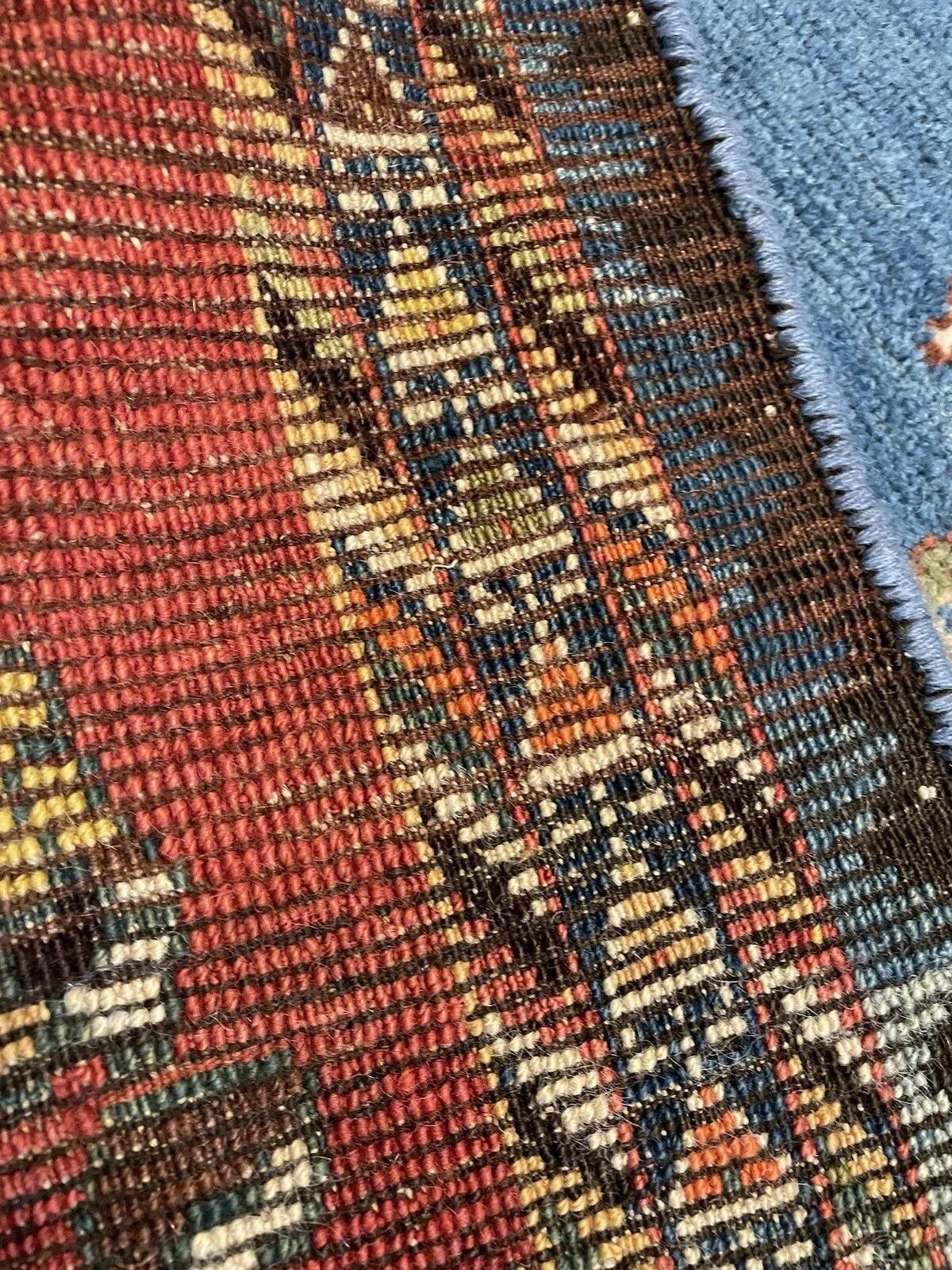 Tissé à la main Tapis persan Gabbeh ancien fait à la main 4,9' x 7,2', 1910s - 1N41 en vente