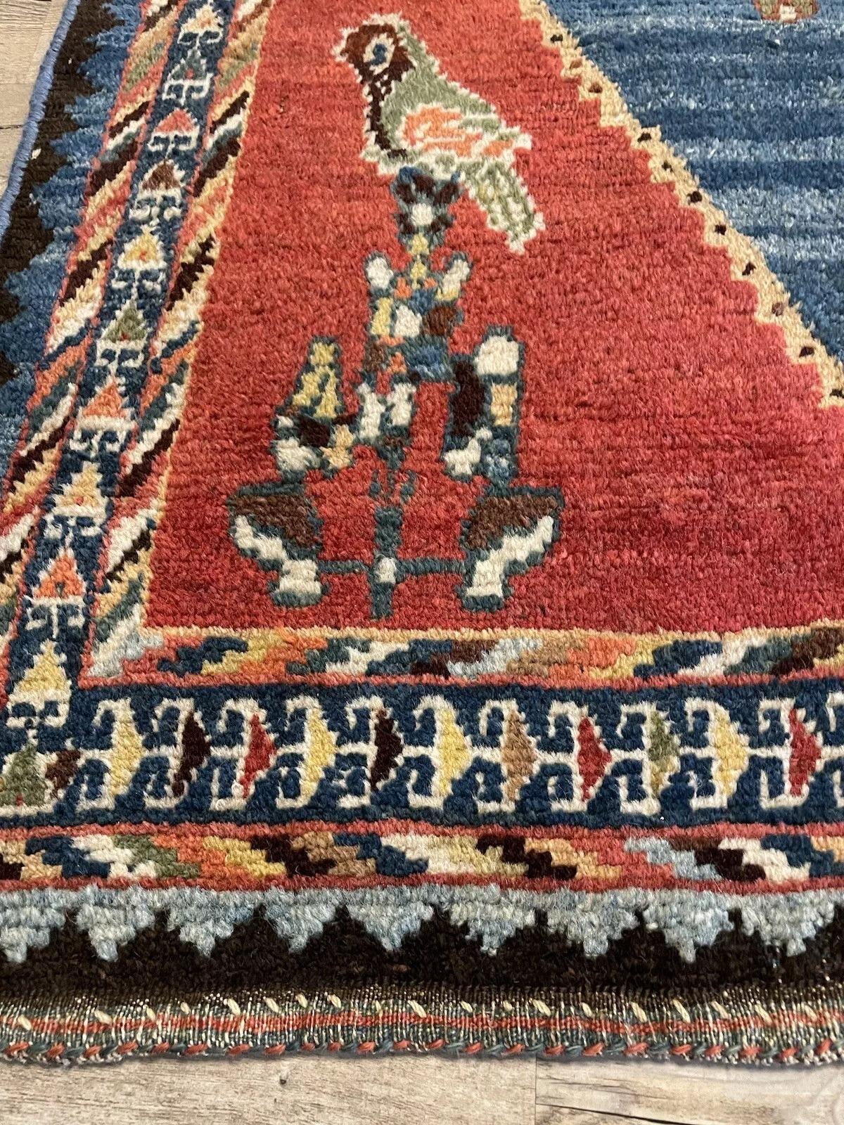 Tapis persan Gabbeh ancien fait à la main 4,9' x 7,2', 1910s - 1N41 en vente 1