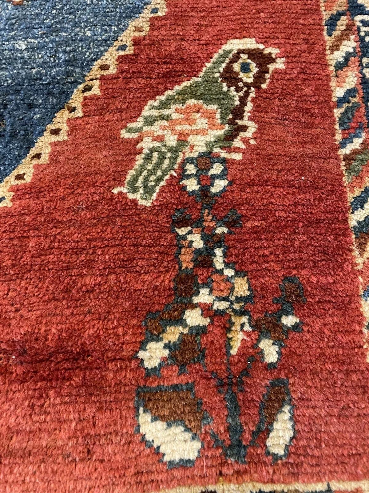 Tapis persan Gabbeh ancien fait à la main 4,9' x 7,2', 1910s - 1N41 en vente 3