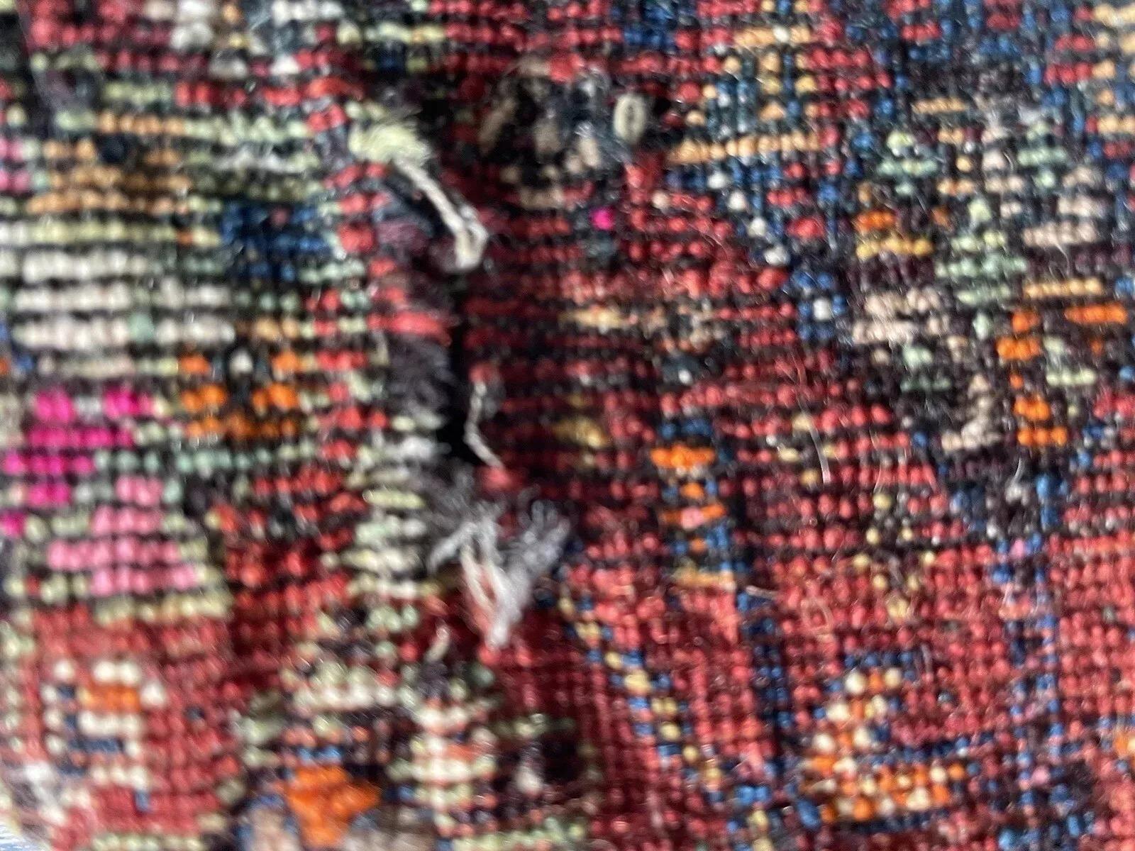 Tapis persan ancien Gashkai de collection fait à la main 1,2' x 1.9', années 1880 - 1N64 en vente 5