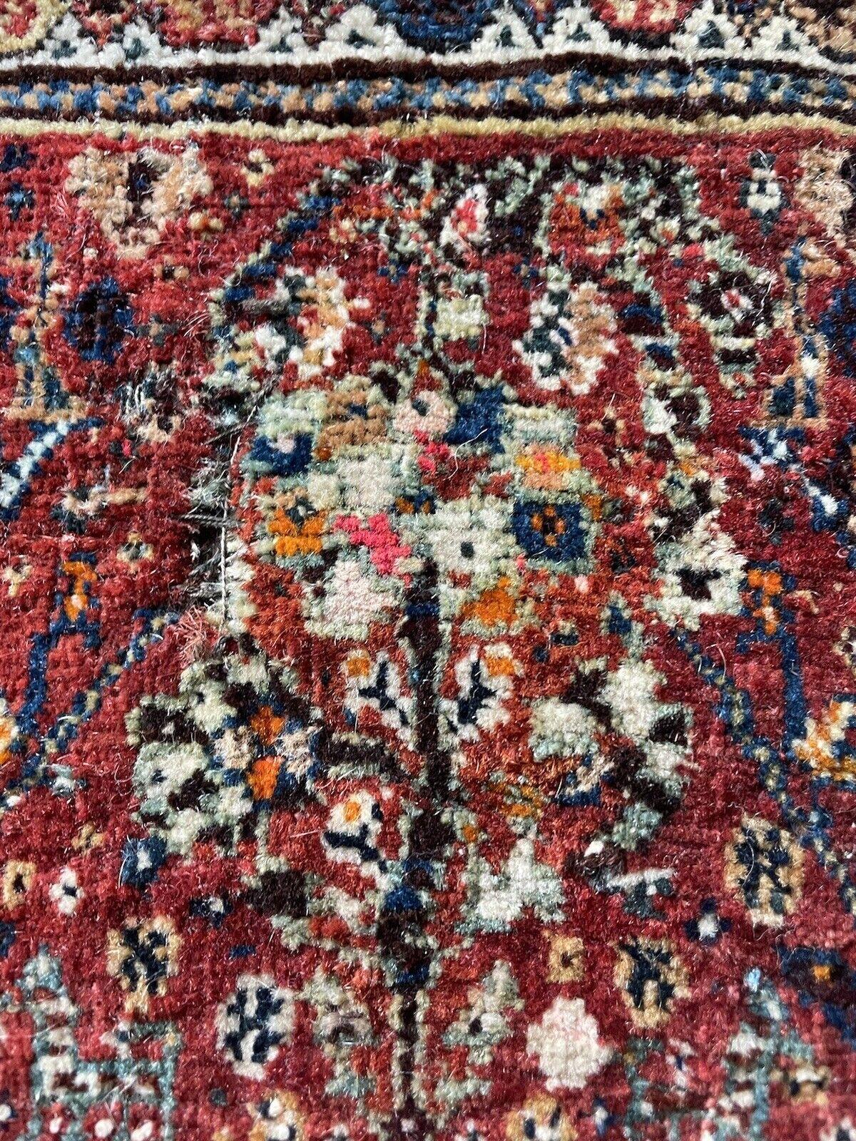Tapis persan ancien Gashkai de collection fait à la main 1,2' x 1.9', années 1880 - 1N64 en vente 2