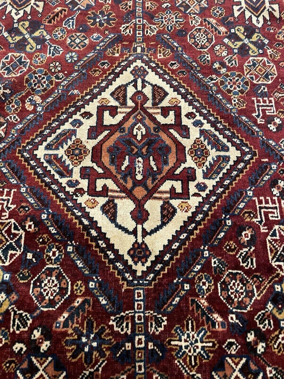 Tappeto antico persiano Gashkai fatto a mano 5,1' x 8,9' 1930 - 1N84 in vendita 3