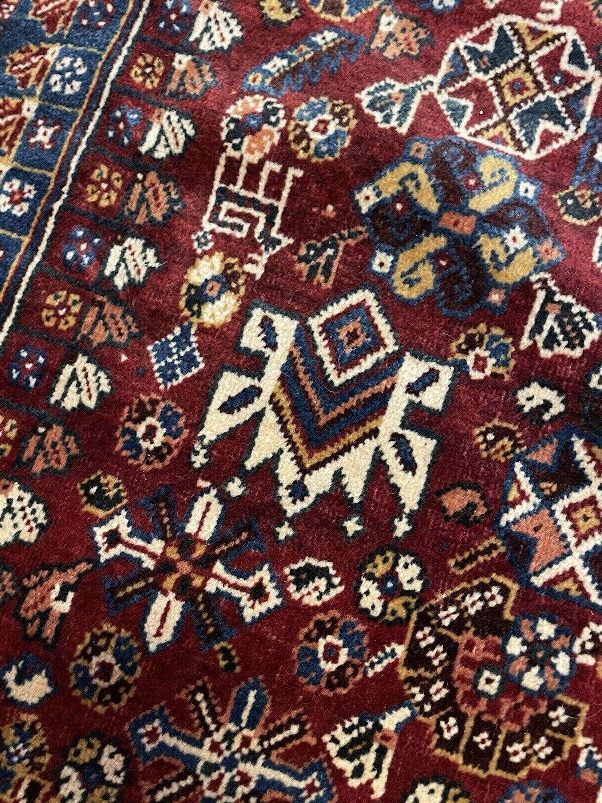 Tappeto antico persiano Gashkai fatto a mano 5,1' x 8,9' 1930 - 1N84 in vendita 5