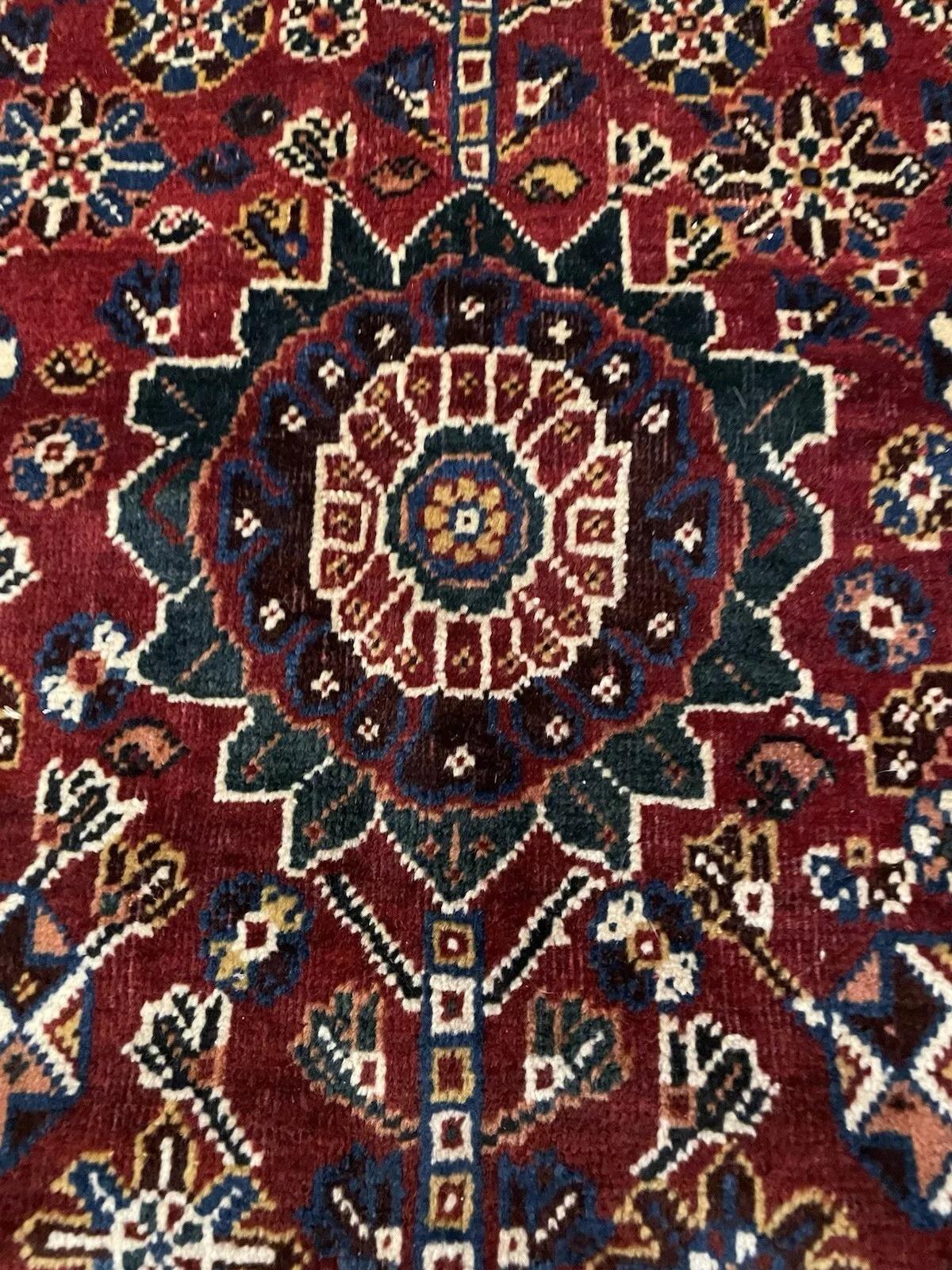 Metà XX secolo Tappeto antico persiano Gashkai fatto a mano 5,1' x 8,9' 1930 - 1N84 in vendita